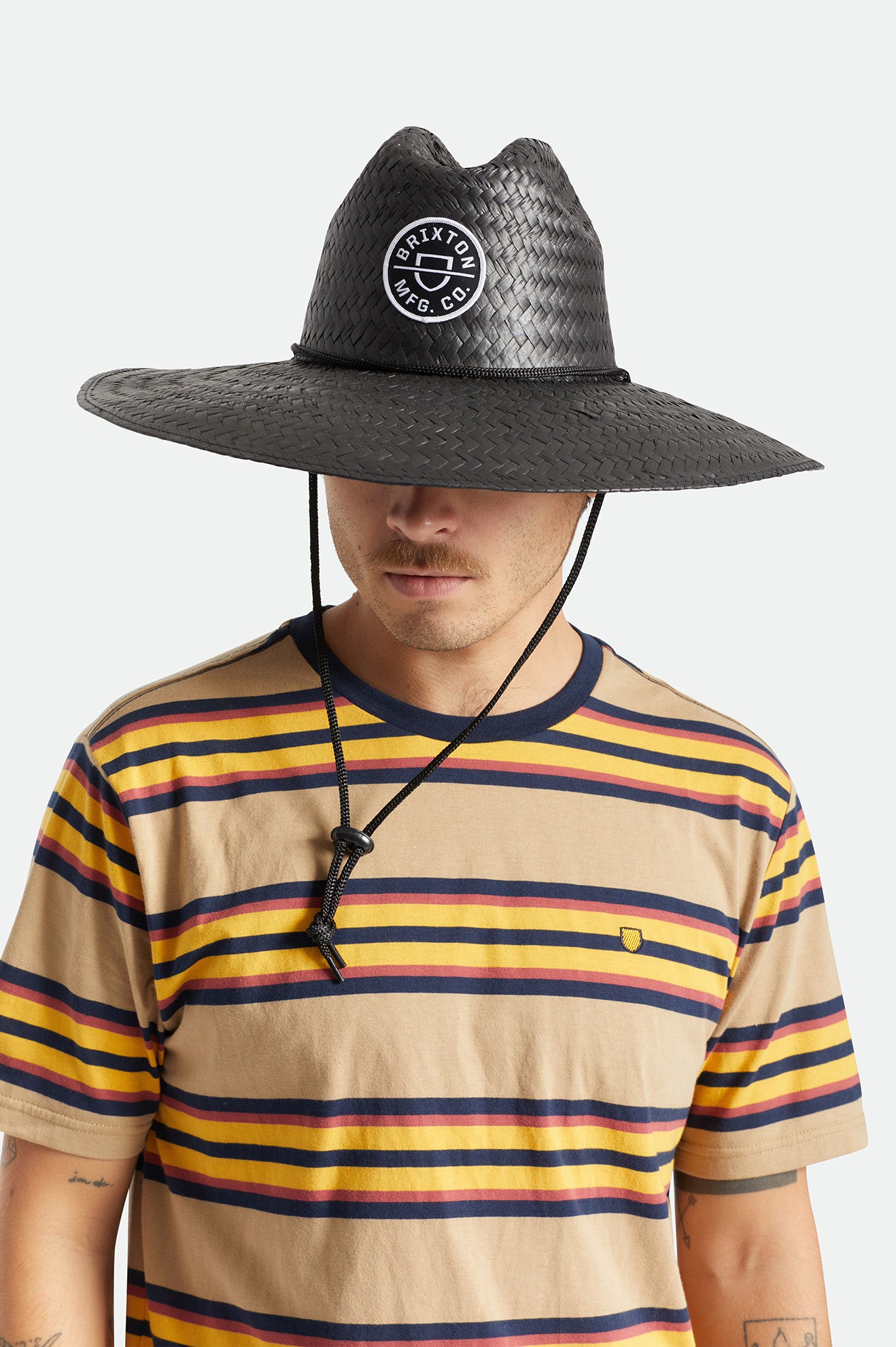 Stylish Black Crest Sun Hat for Women & Men - UPF 50+ UV Protection Wide Brim Hat for Beach, Gardening, Hiking & Outdoor Activities