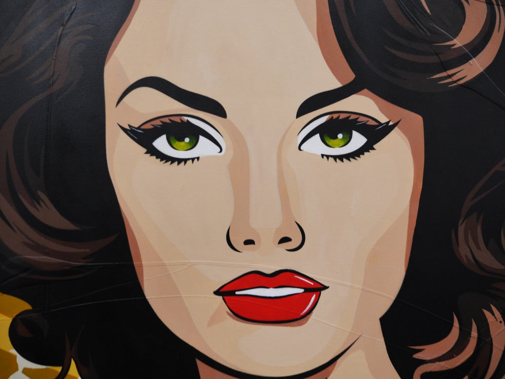 200cm x 120cm Romantic Textured Classic Pop Art Painting - My Last Glass - Perfect for Living Room, Bedroom & Office Wall Decor