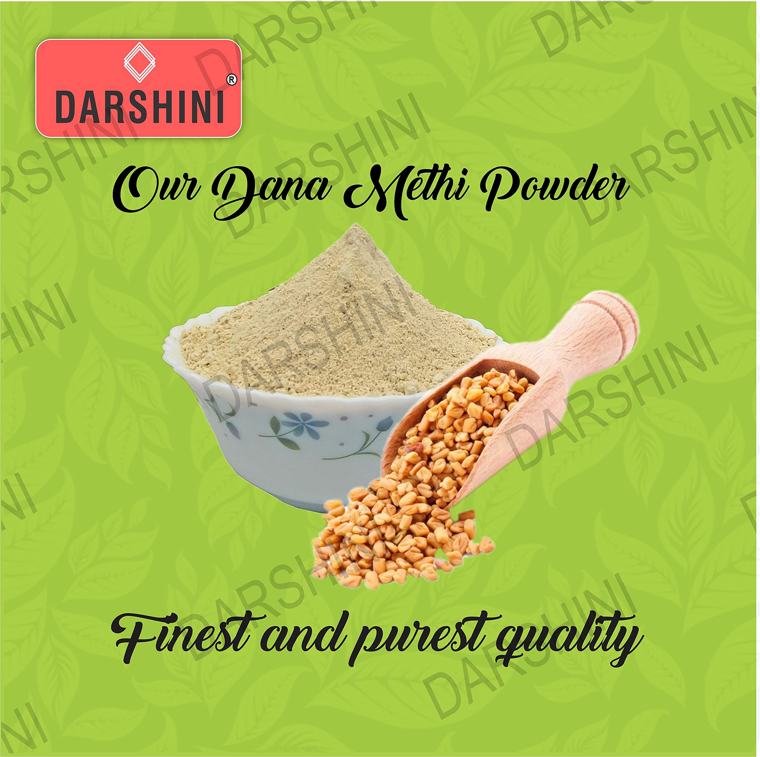 Organic Darshini Methi Seeds Powder (Fenugreek Powder) 200g - Pure & Natural for Cooking, Tea & Ayurvedic Remedies | USDA Certified for Authentic Indian Flavors