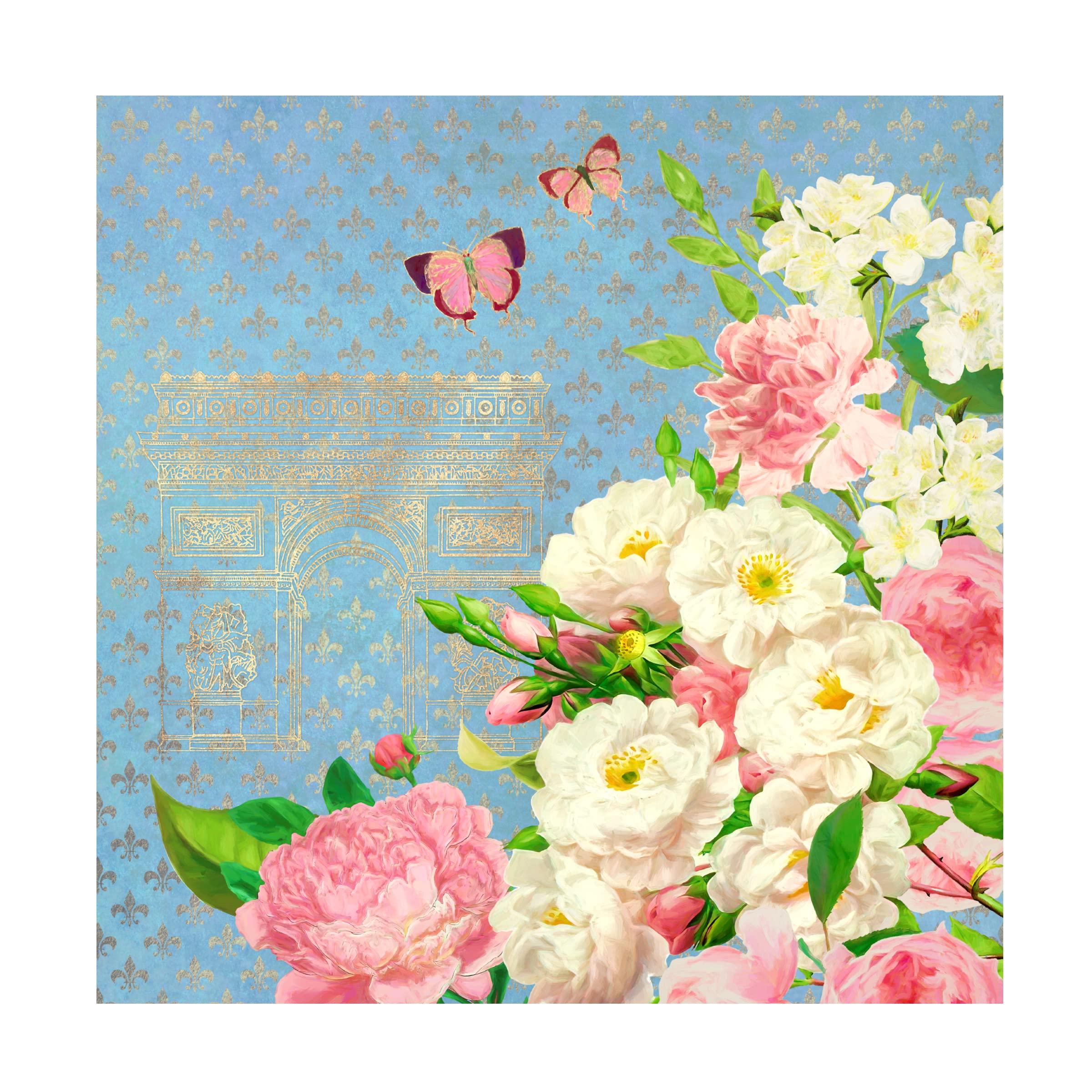 Trademark Fine Art 'Circular Flower Arrangement' Canvas Wall Art by Cora Niele - Floral Home Decor for Living Room, Bedroom & Office