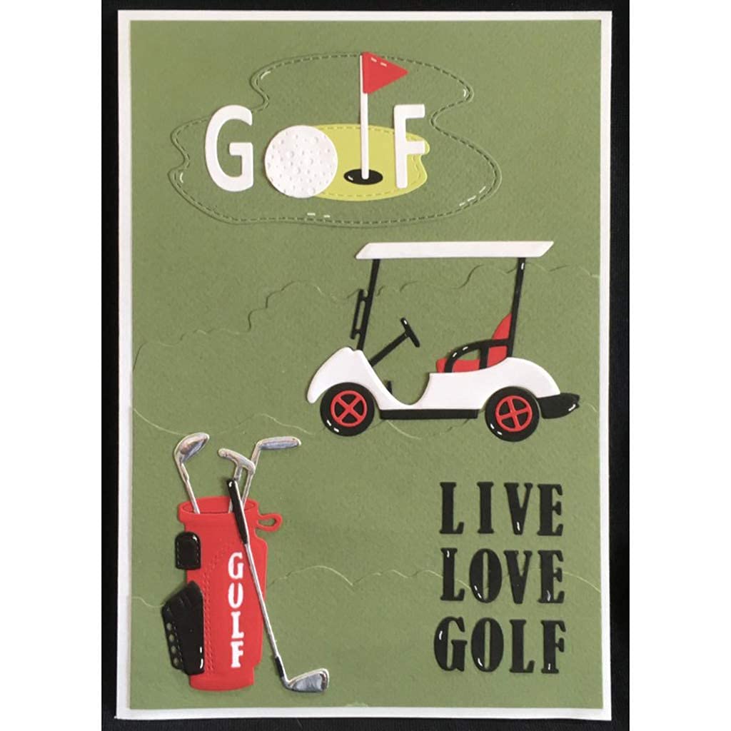 Premium Metal Die Cuts for Golf-Themed Card Making | Scrapbooking Embossing Dies | DIY Album & Paper Craft Decorations | Perfect for Greeting Cards, Scrapbook Pages, and Handmade Gift Decor