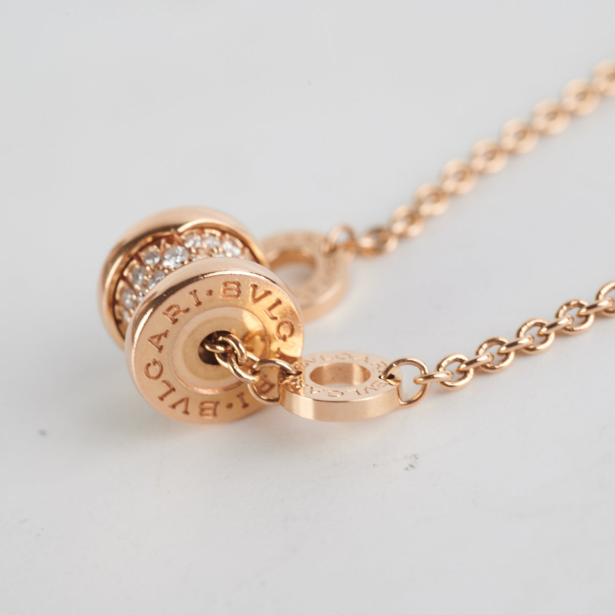 Bvlgari B.Zero1 Diamond Rose Gold Bracelet for Women - Luxury Italian Jewelry Gift for Anniversary, Valentine's Day & Special Occasions