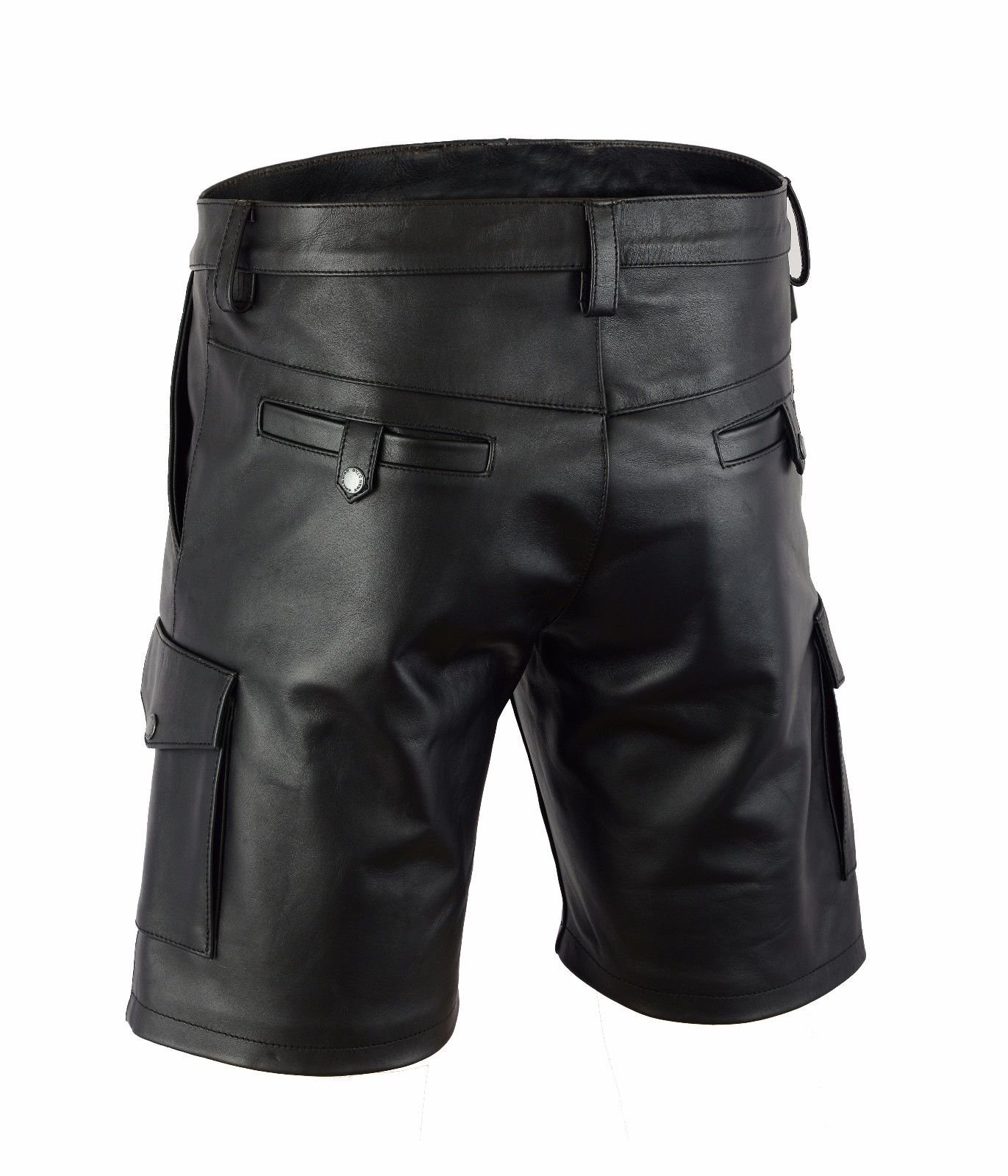 Men's Black Cargo Carpenter Shorts with Zipper Pockets - Durable Workwear for Construction, DIY & Outdoor Activities