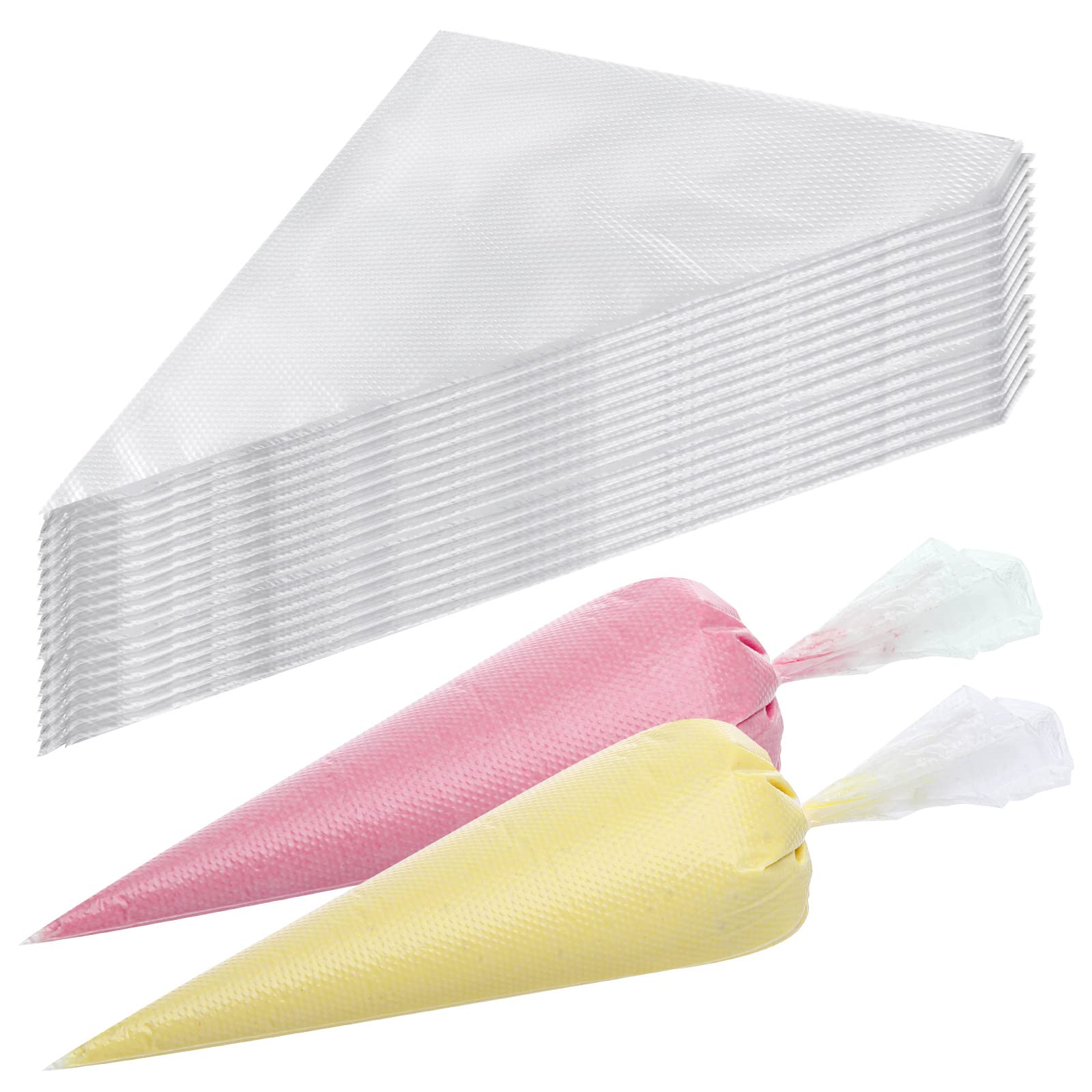 500 Pcs Disposable Piping Bags 10.6 Inch - Thick Tipless Pastry Bags for Icing, Frosting, Baking Cookies & Cupcake Decorating - Perfect for Home Bakers, Cake Decorating & Party Supplies