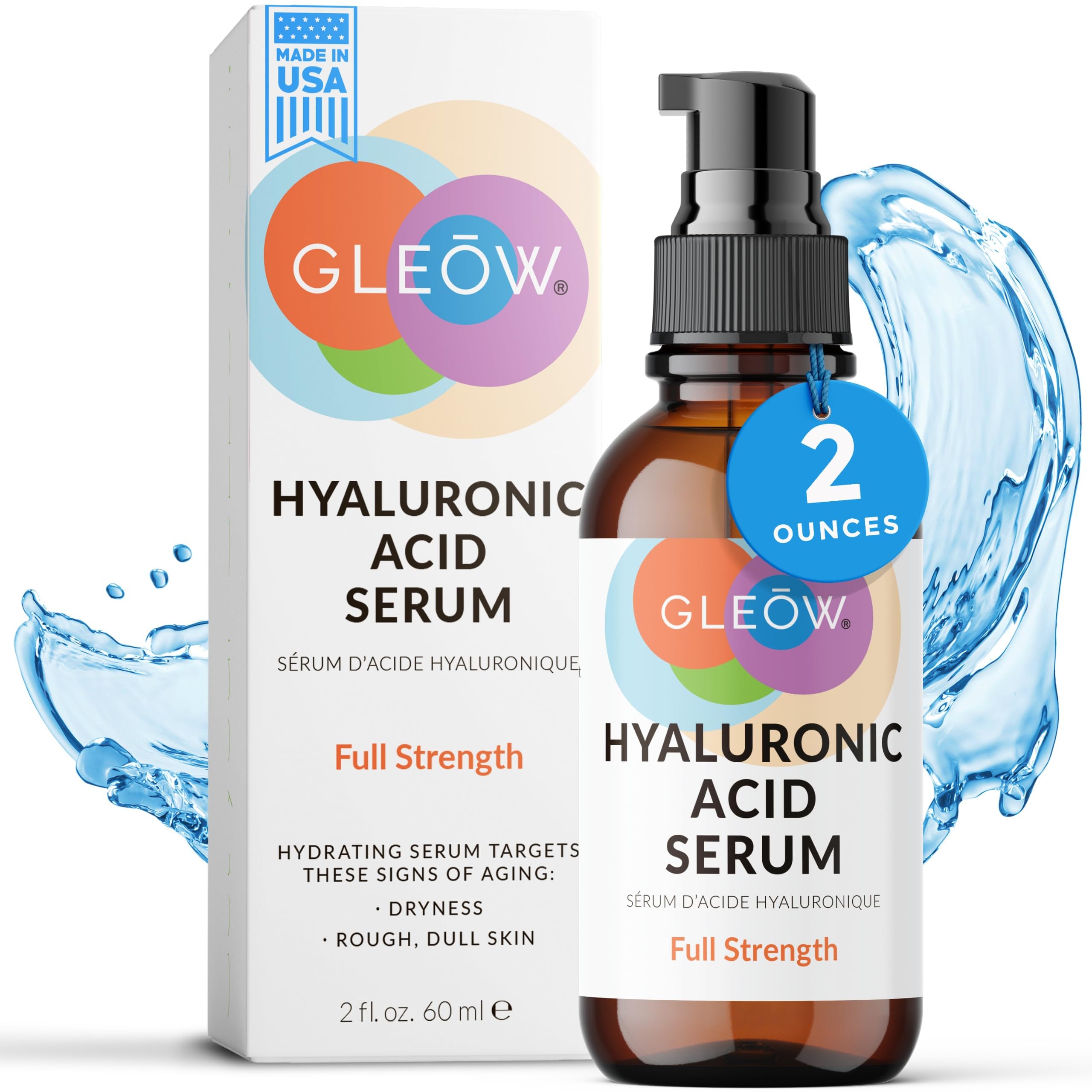 **2024 Pure Hyaluronic Acid Serum for Face - Hydrating & Anti-Aging Serum for Women - Dark Spot Treatment for Dry Skin - 2oz | Daily Moisturizer for Glowing Skin**