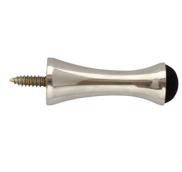 65mm Nickel Door Stopper - Heavy Duty Door Stop for Home & Office - Perfect for Hardwood Floors, Carpets, and Tiles