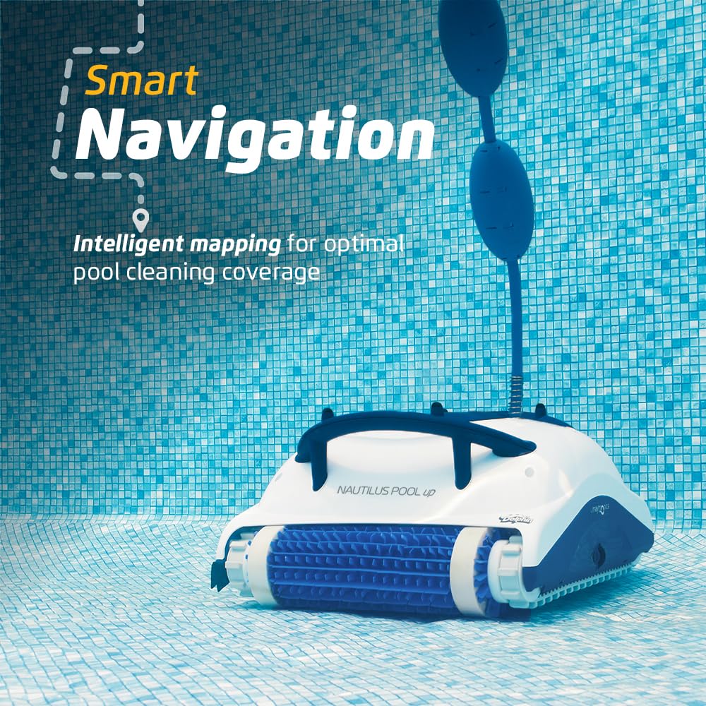 Dolphin Nautilus Pool Cleaner 2025 Model - Automatic Robotic Vacuum for Above & In-Ground Pools up to 26ft, Wall & Floor Scrubber Brush - Perfect for Backyard, Residential & Vacation Home Pools
