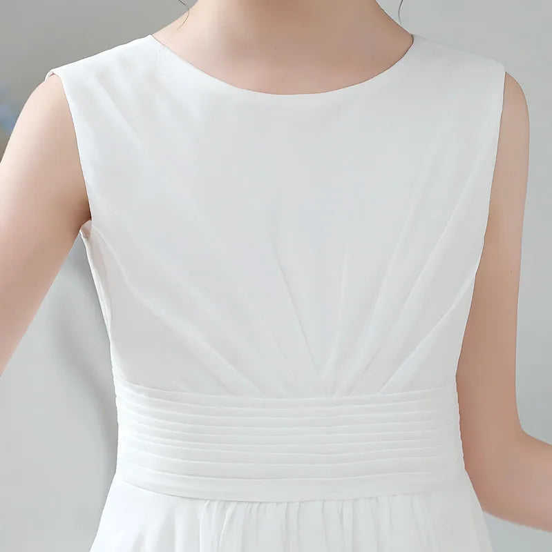 2024 Elegant Chiffon Flower Girl Dress for Weddings | First Communion Gown | Junior Bridesmaid Outfit | Perfect for Church Ceremonies, Birthday Parties & Special Occasions