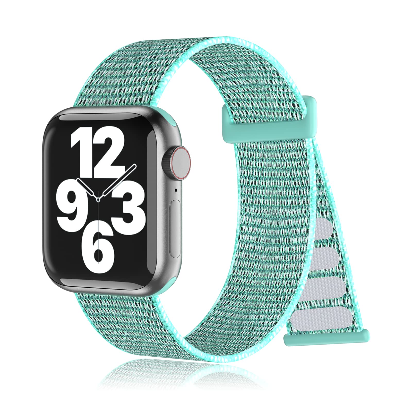 Premium Nylon Sport Loop Bands for Apple Watch - Stretchy Elastic Braided Replacement Straps Compatible with iWatch Series 1/2/3/4/5/6/7/SE (Unisex Design for Women & Men) - Perfect for Workouts, Running & Everyday Wear