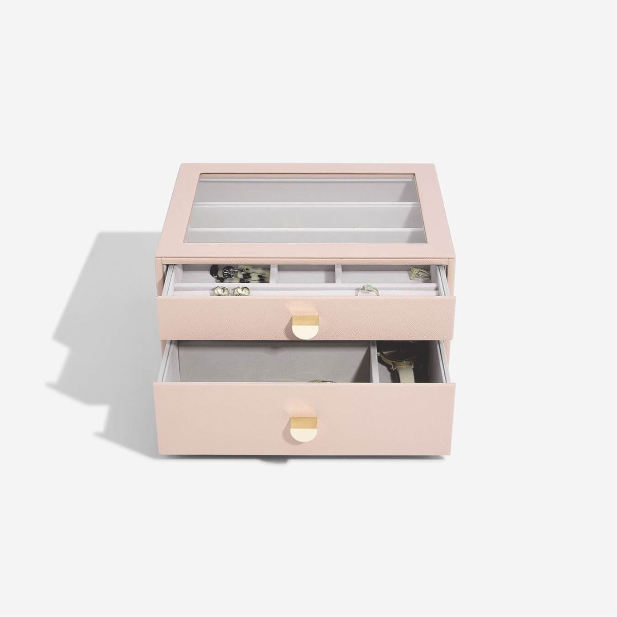 Classic 2-Piece Drawer Box Set in Taupe or Blush - Perfect for Bedroom Storage & Home Organization
