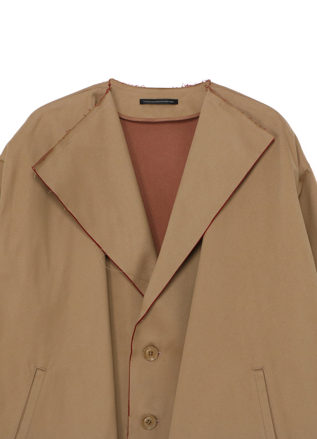 Double Faced Twill No Collar Short Coat - Lightweight Casual Jacket for Men & Women | Perfect for Spring, Fall & Layering Outfits