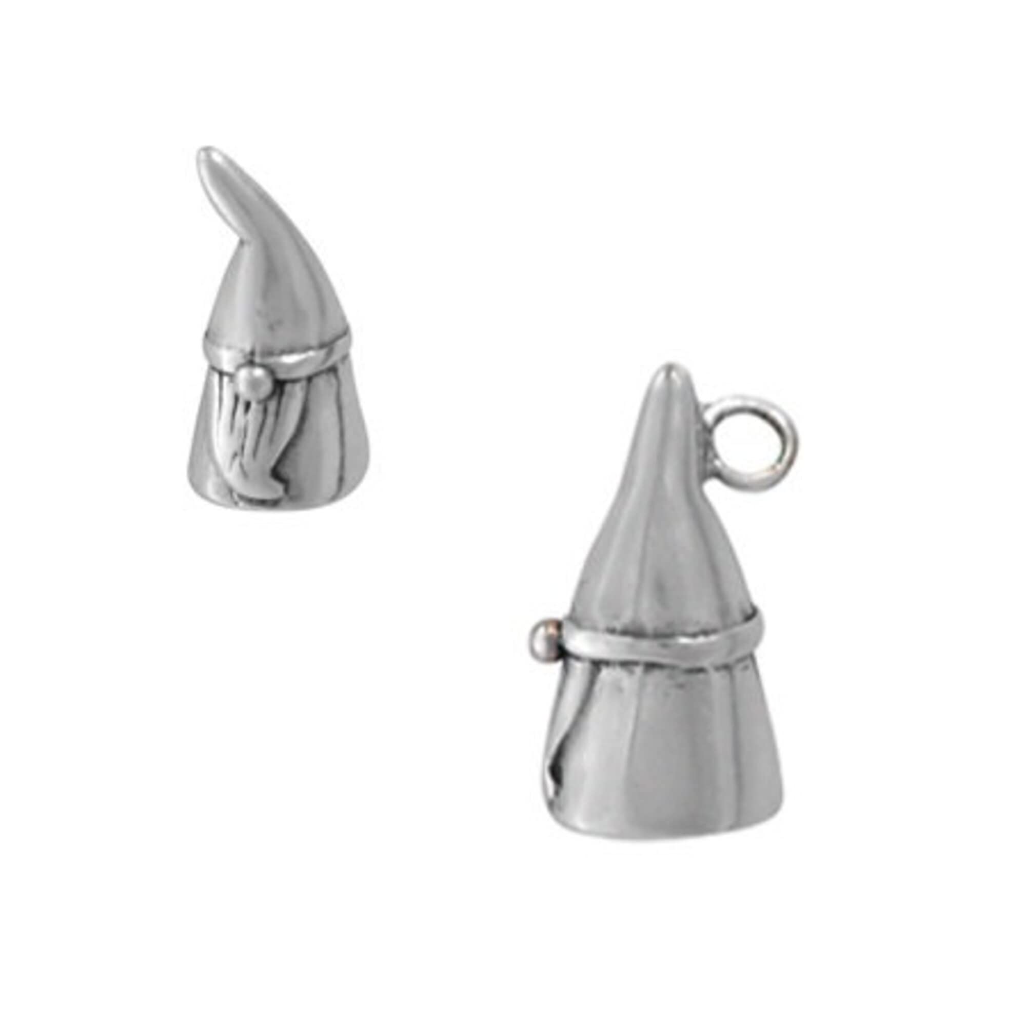Gnome Charms Sterling Silver Pendant Necklace - Fantasy Jewelry for Women - Handmade Gnome Jewelry Gift for Christmas, Birthday & Cosplay