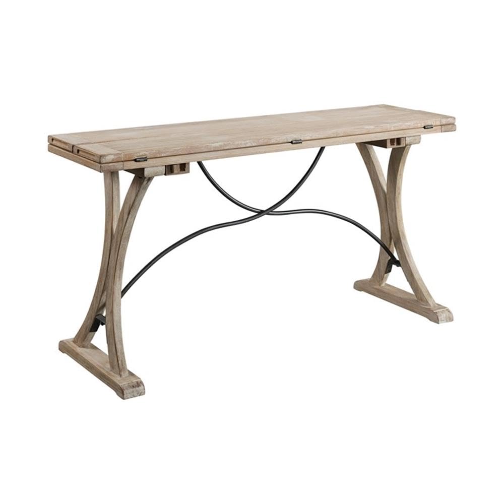 Picket House Furnishings Keaton Folding Top Dining Table - Space Saving Expandable Table for Small Apartments, Kitchens & Dining Rooms - Perfect for Entertaining Guests & Family Meals