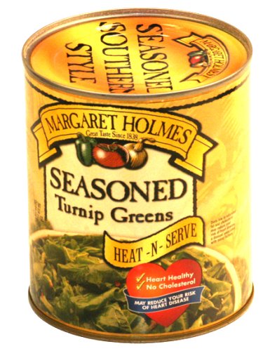 Margaret Holmes Seasoned Turnip Greens 27 oz (4 Pack) - Southern Style Cooked Greens for Soul Food, Side Dishes & Healthy Meals