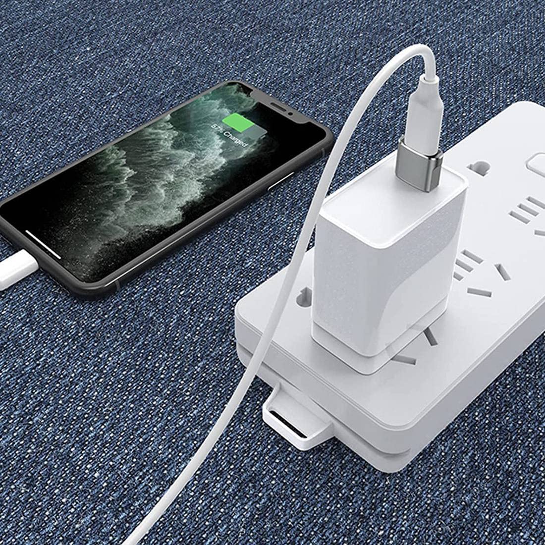Vklopdsh 4 Pack USB C Female to USB Male Adapter, Type C to USB Converter for iPhone 13 Pro Max, MacBook, iPad - Fast Charging & Data Sync for Home, Office, Travel