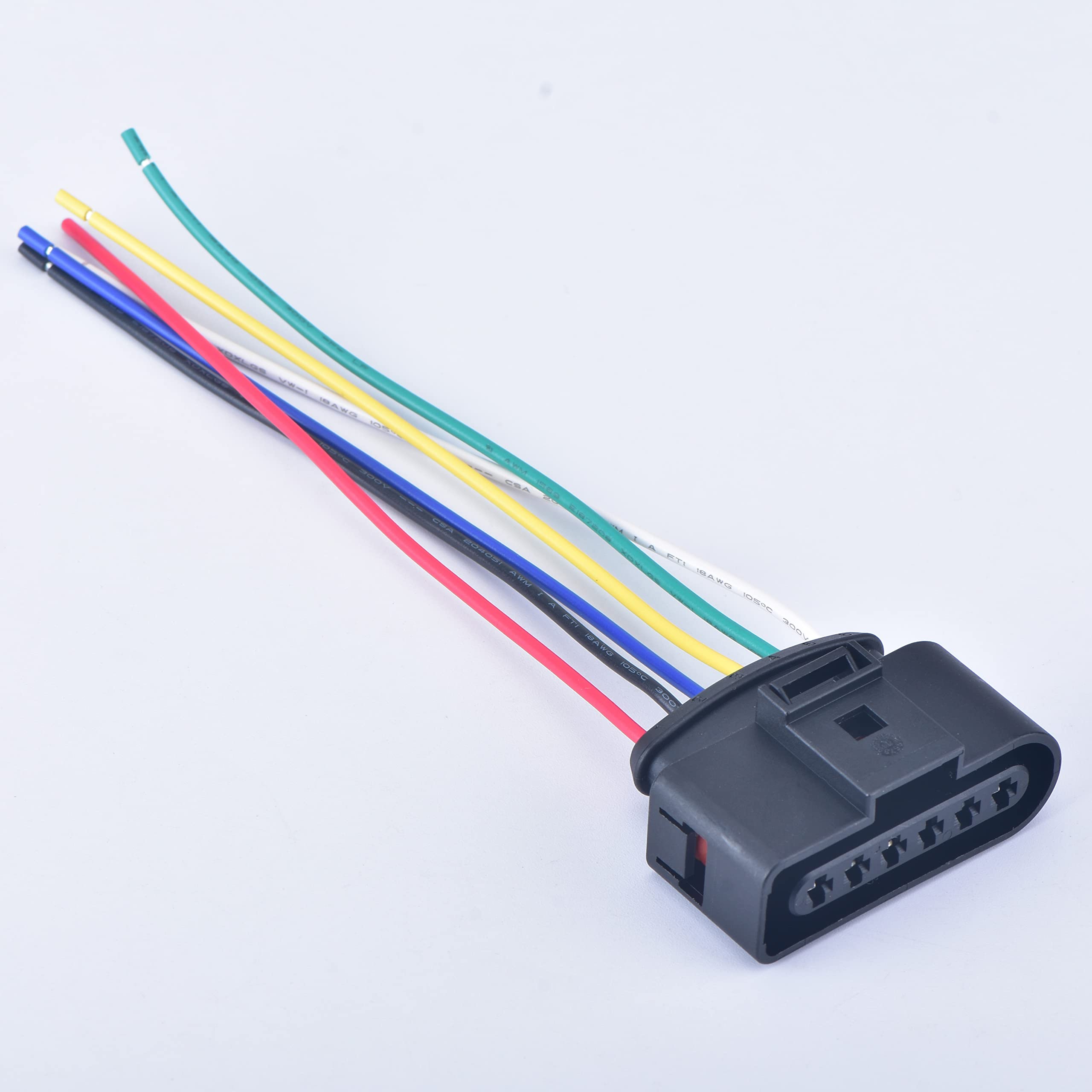 6 Pin 3.5mm Waterproof Electrical Connector - Ignition Coil Wire Harness Plug 1J0973726 Compatible with Audi VW - Perfect for Engine Repairs & Automotive Electrical Upgrades