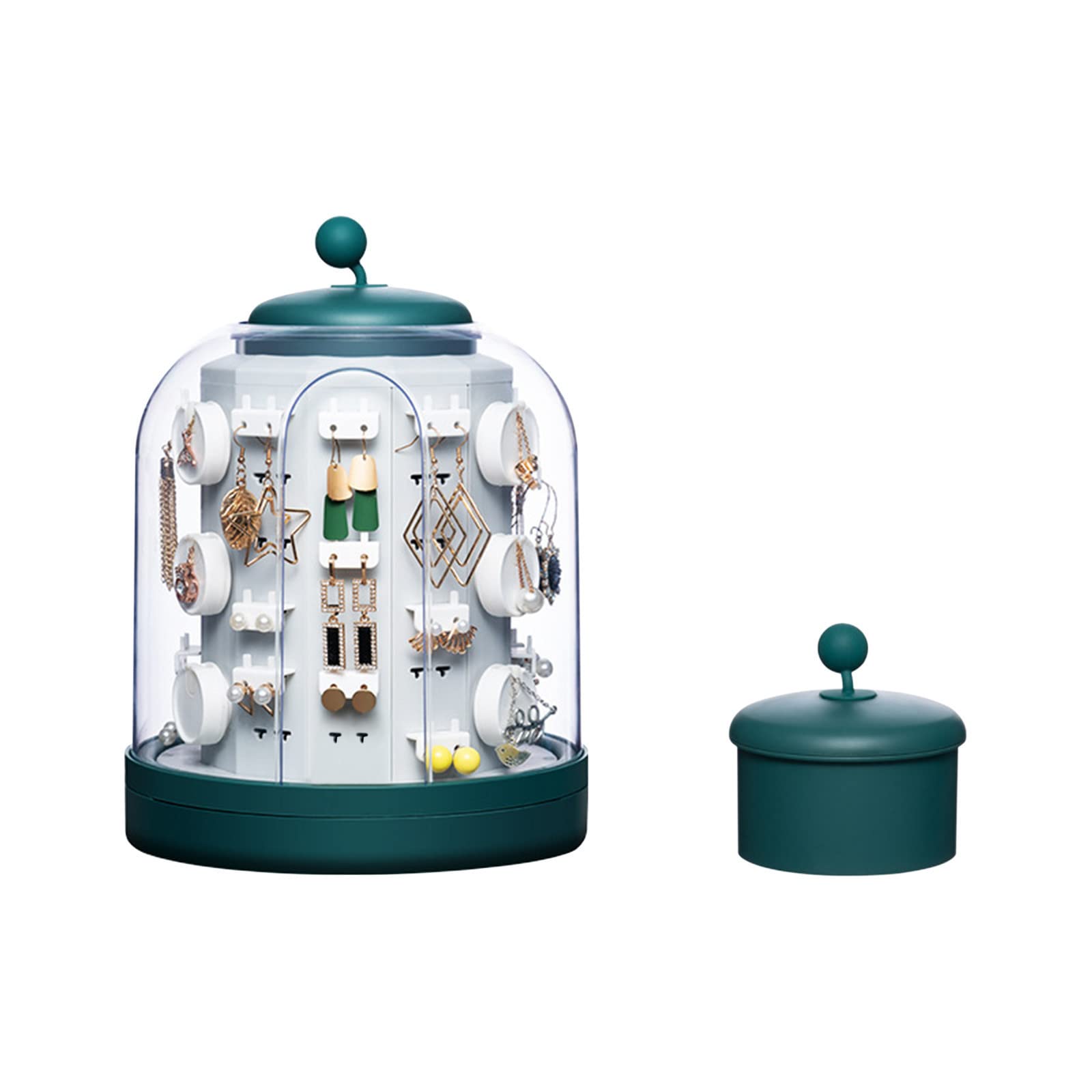 Quilt Box Transparent Jewelry Organizer - Hanging Necklace & Earring Display Rack with Clear Storage Bag | Perfect for Jewelry Store, Boutique & Home Organization