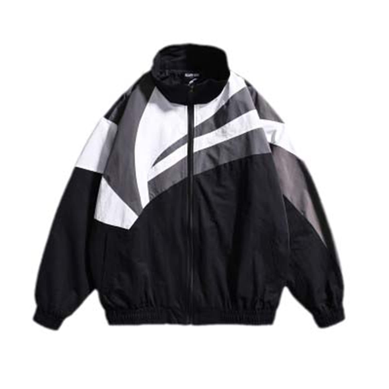 **Men's Hip Hop Vintage Patchwork Jacket - Korean Style Windbreaker & Loose Harajuku Coat for Women | Streetwear, Urban Fashion, Casual Outfit**    *(Use for Hip Hop Dance, Street Style, Fashion Layering, and Trendy Outfits)*