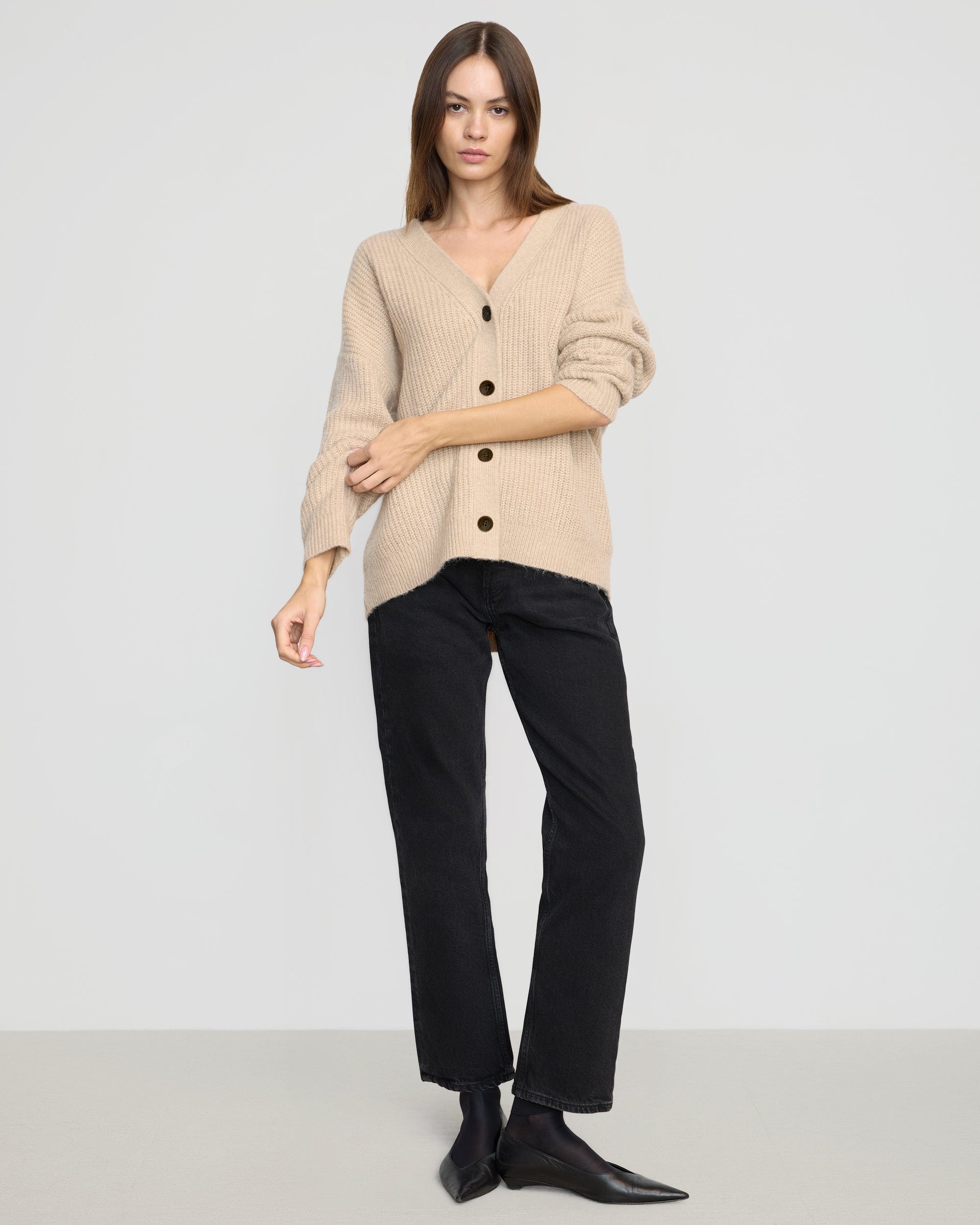 Adley Oversized Cardigan for Women - Soft Chunky Knit Long Open Front Sweater - Cozy Fall Winter Layering Piece for Work, Travel & Lounging