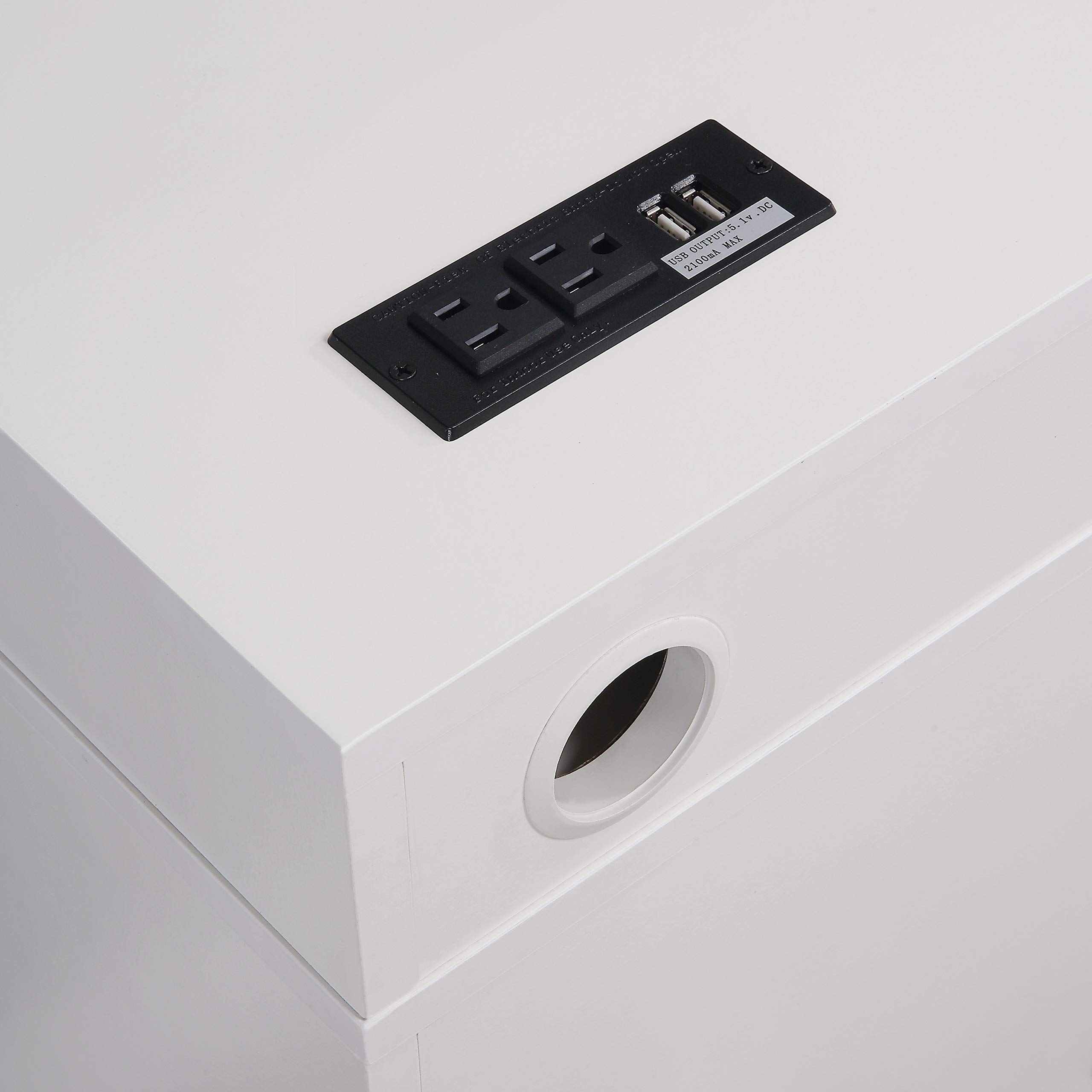 White Ravel Desk with Storage - Home Office & Study Furniture