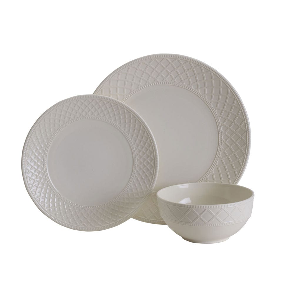 Napa Countryside 12-Piece Dinnerware Set - Service for 4 - Elegant Porcelain Plates, Bowls & Mugs - Perfect for Family Dinners, Entertaining Guests & Everyday Use