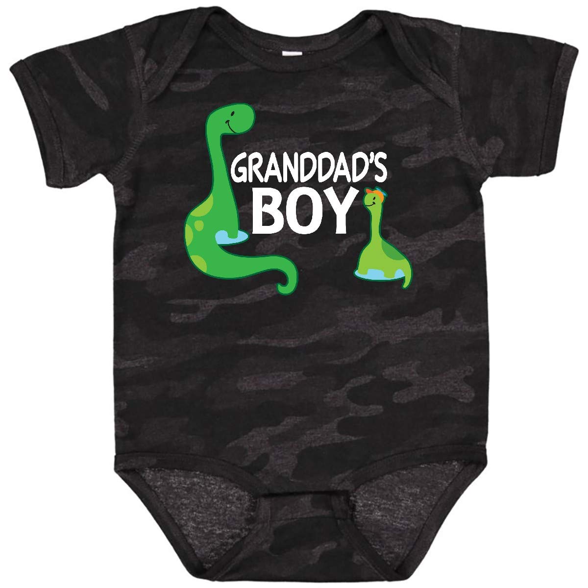 Inktastic Granddad's Boy Grandson Dinosaur Baby Bodysuit - Cute Dinosaur Print Onesie for Newborns & Infants - Perfect for Family Photos, Playtime & Gifts