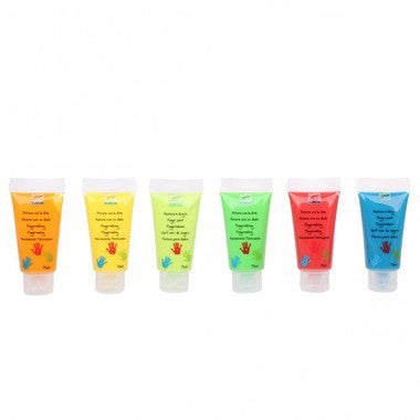Djeco Non-Toxic Washable Finger Paint Tubes for Kids - Safe & Vibrant Colors for Creative Art Projects, Classroom Activities & Sensory Play