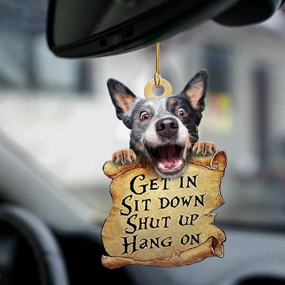 Dog Lover Car Ornament - Two-Sided Acrylic Puppy Decor for Auto & Gifts