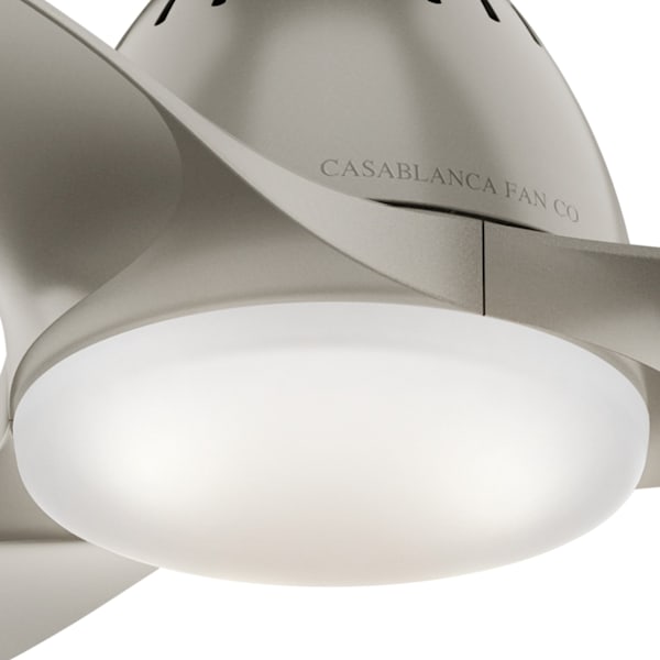 Casablanca Wisp 44 Inch Ceiling Fan with LED Light in Painted Pewter - Perfect for Living Room, Bedroom & Outdoor Spaces