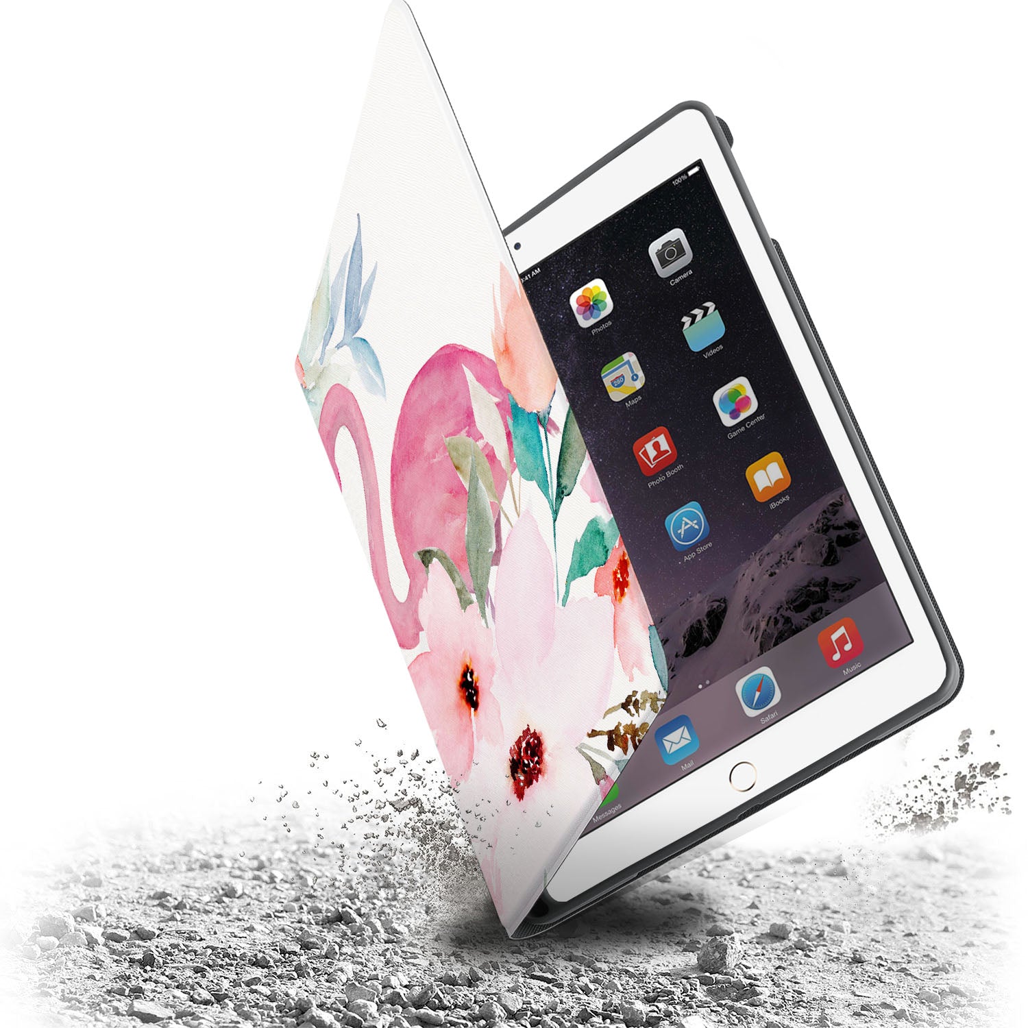 Premium iPad Folio Case with Flamingo Print - Slim Protective Cover for iPad 6th/7th/8th/9th Gen - Perfect for Work, School & Travel Accessories