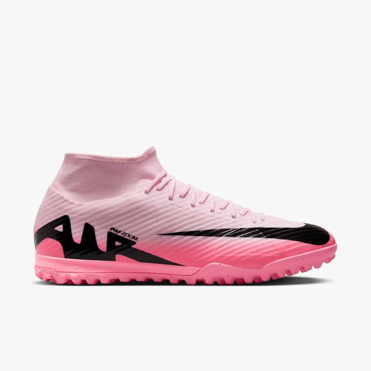 Nike Mercurial Superfly 9 Academy TF Turf Soccer Shoes for Men & Women - Pink Foam/Black - Lightweight Football Cleats for Artificial Grass - Perfect for Training, Matches & Indoor Soccer Games