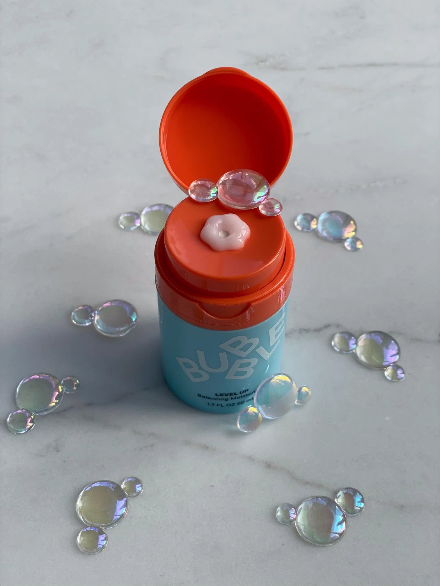 Level Up Balancing Bubble Gel - Hydrating Facial Cream for Oily & Dry Skin | Day & Night Moisturizer for a Fresh, Glowing Complexion | Perfect for Daily Skincare Routine & Post-Workout Refreshment