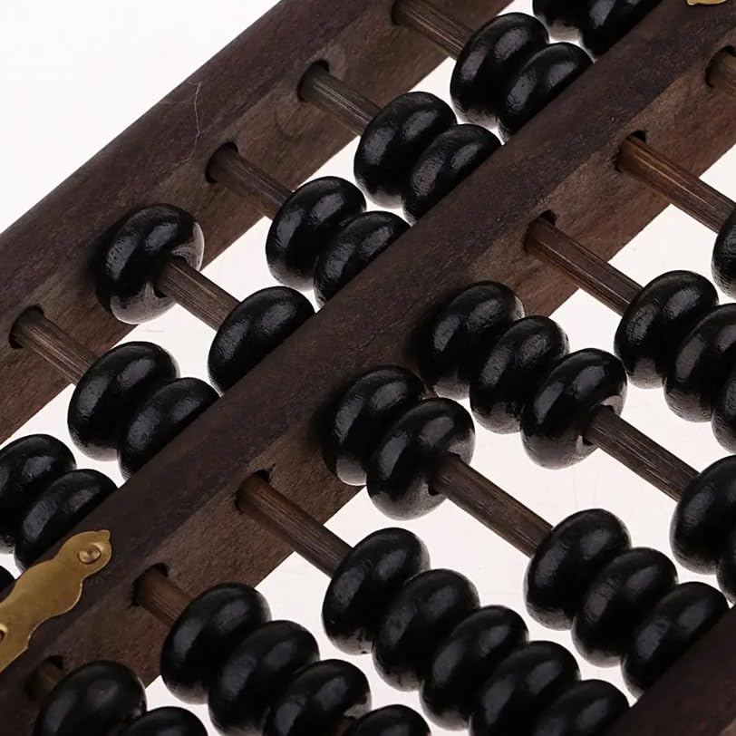Classic Chinese Wooden Abacus - 9 Digits Educational Math Tool for Kids & Adults | School, Office & Home Learning | Counting Frame for Mental Calculation & Gift Ideas