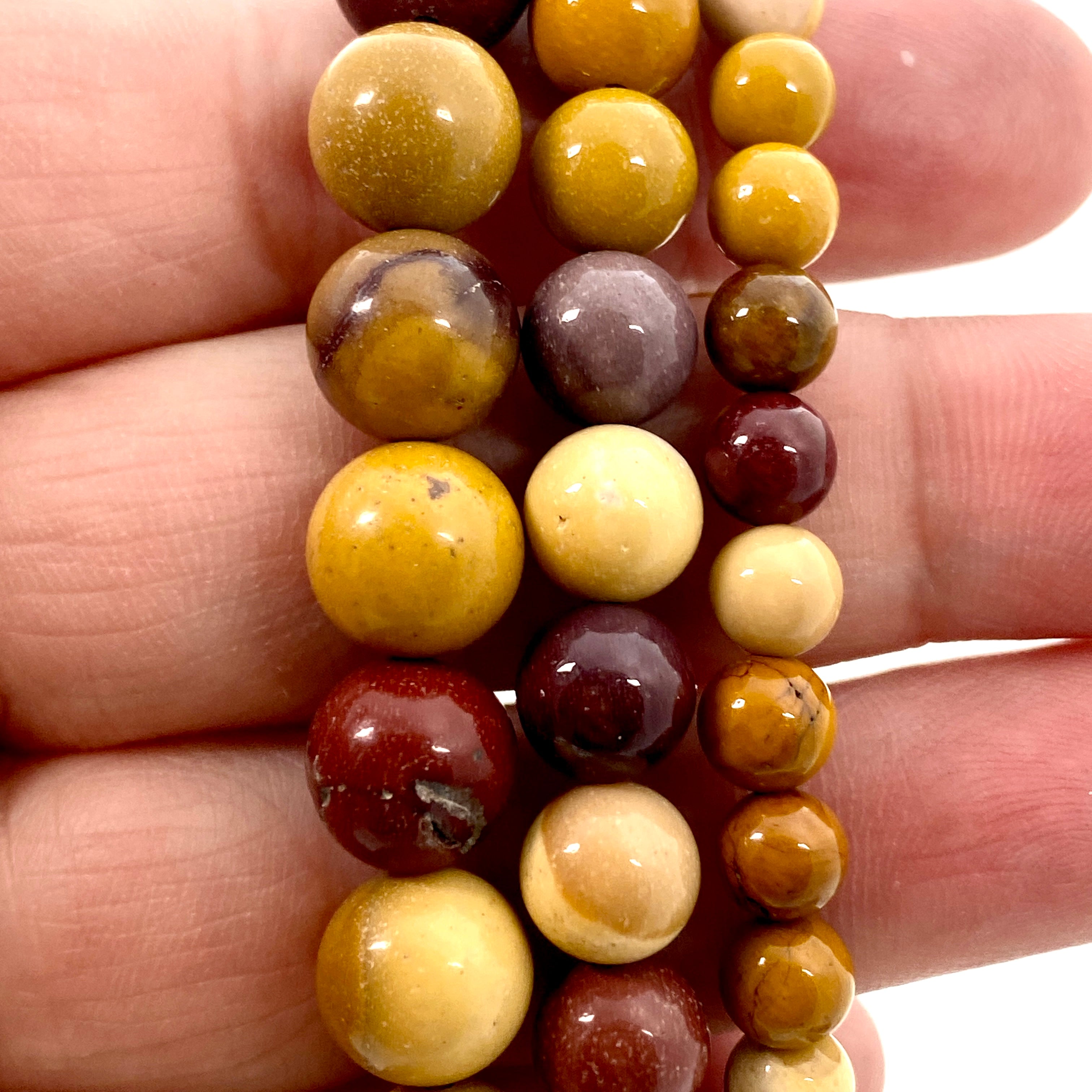 Natural Mookaite Gemstone Bracelet for Women - Healing Crystal Jewelry for Meditation, Yoga & Spiritual Balance | Handmade Beaded Stretch Band