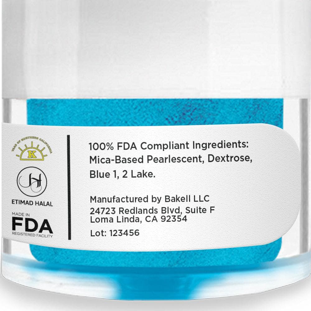 Premium Edible Classic Blue Luster Dust for Cake Decorating - Food Grade Pearlized Powder for Baking, Candy Making & Chocolate - Perfect for Wedding Cakes, Cupcakes & DIY Desserts