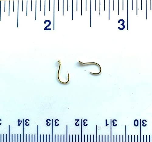 Gerry's Tackle 2X Strength Gold Salmon Egg Hooks - Size 14 (100 Pack) - Premium Fishing Hooks for Salmon, Trout & Steelhead - Ideal for River & Stream Fishing
