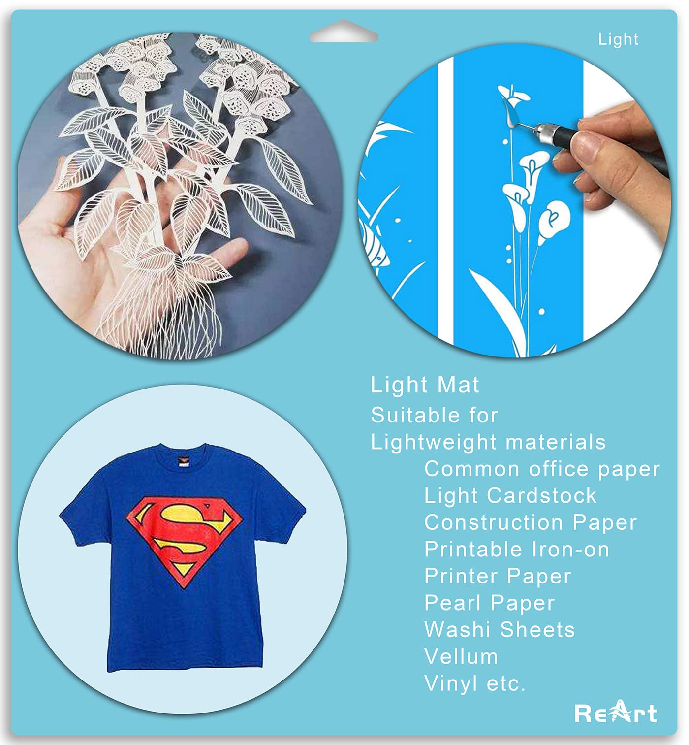 ReArt Cutting Mat Variety 6-Pack for Cricut Maker 3, Maker, Explore 3, Air 2, Air & One - Strong, Standard & Light Grip Adhesive Replacement Mats (12x12 & 12x24 Inch) - Perfect for Vinyl, Paper & Fabric Crafting Projects