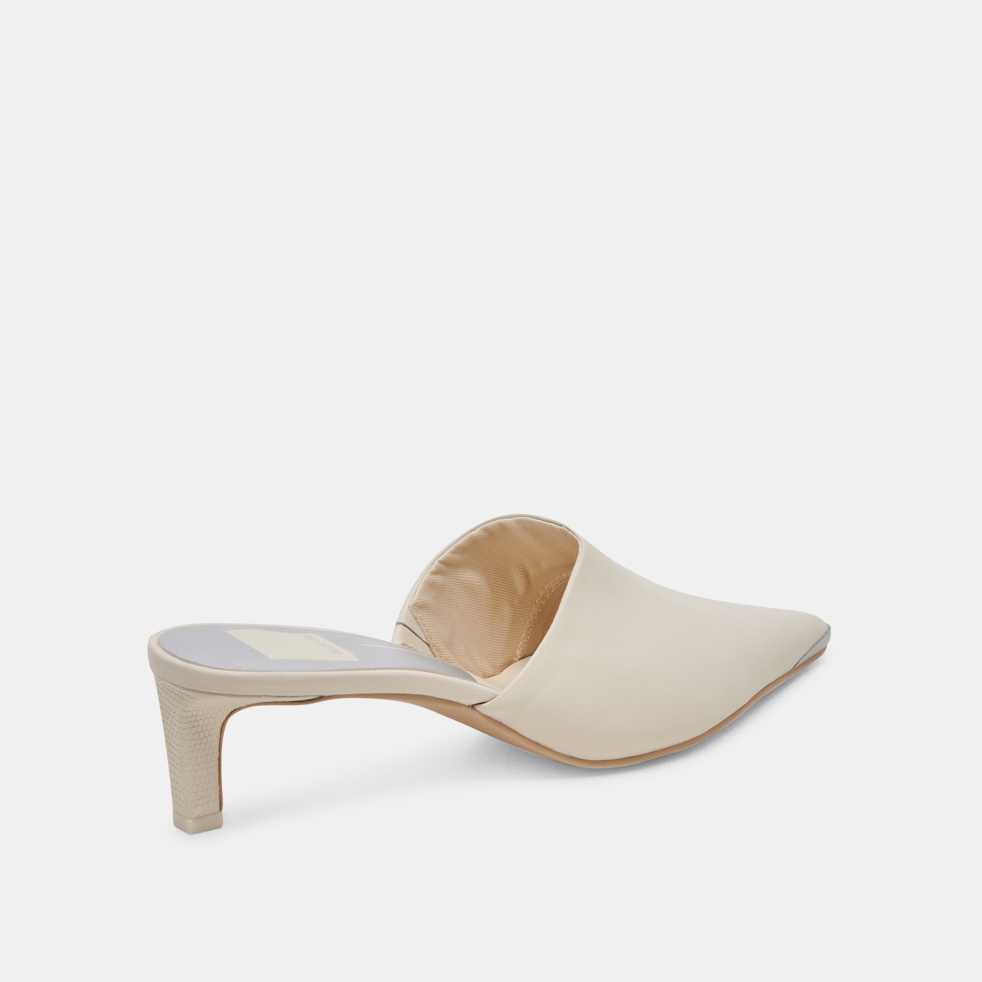 LEXY Women's Ivory Leather High Heels - Elegant Pointed Toe Pumps for Weddings, Parties & Office Wear