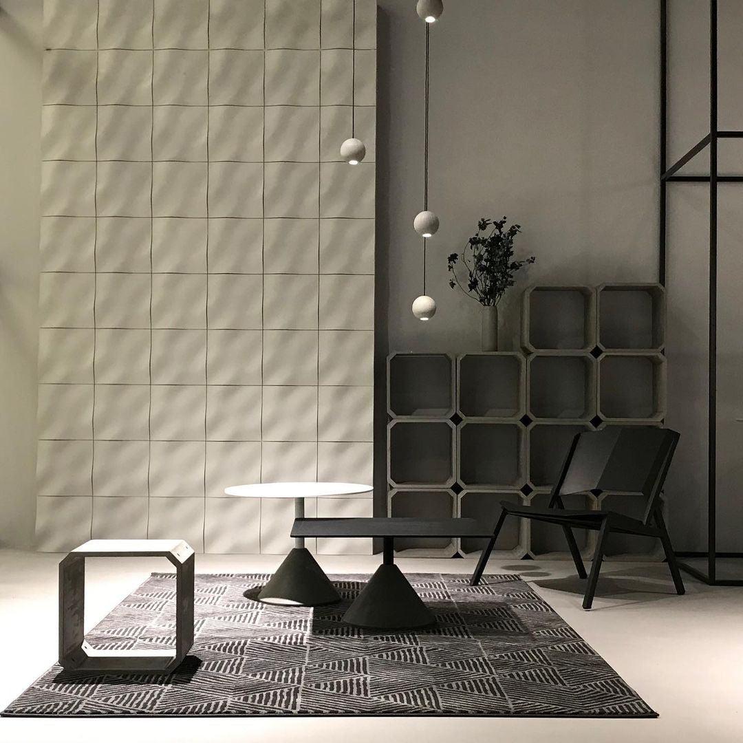 Modern Moon Concrete Pendant Light - Industrial Chic Ceiling Fixture for Living Room, Bedroom, or Dining Area
