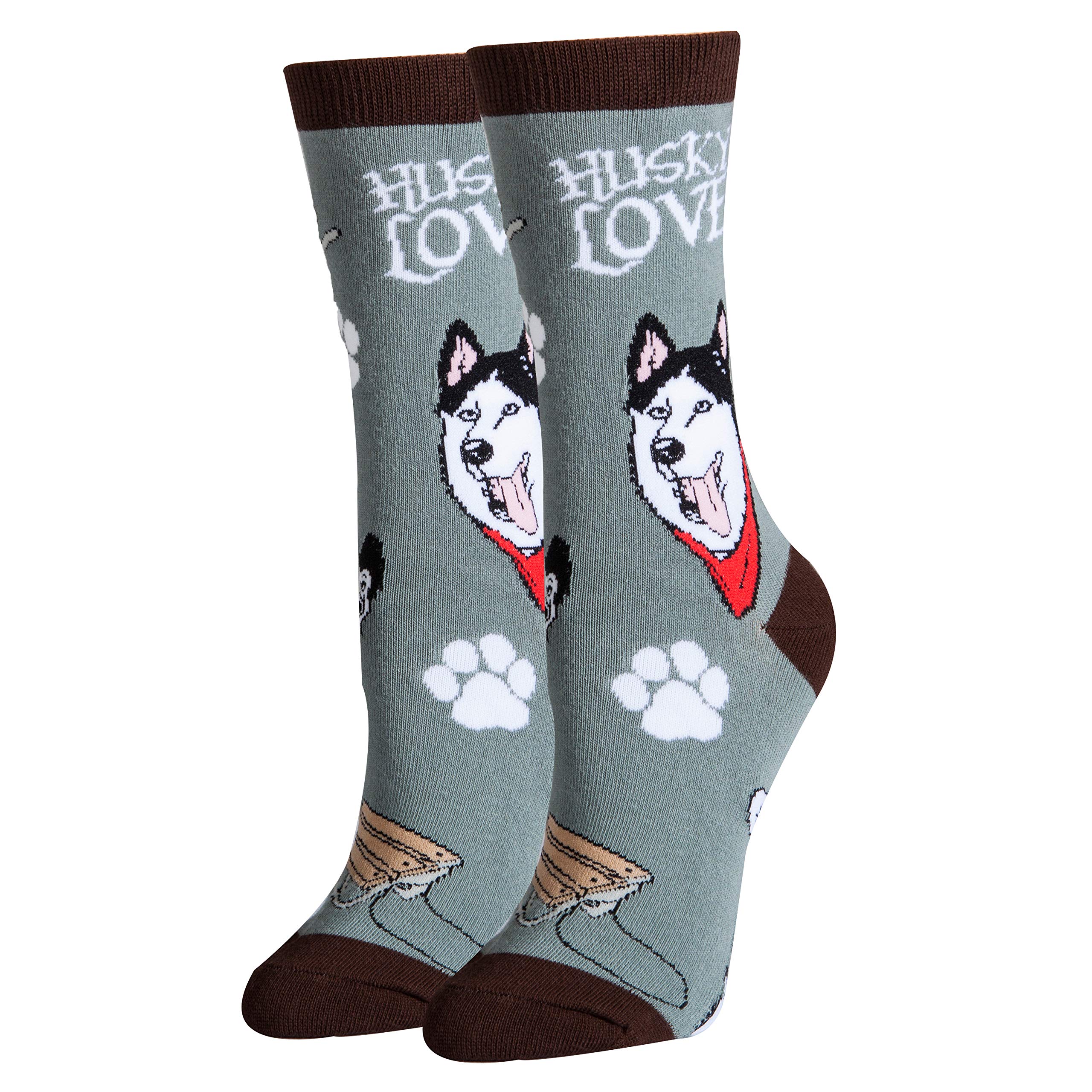 Funny Animal Crew Socks for Women - Cute Dog Lover Novelty Socks (Fits US Women's Size 5-10) - Perfect Gift for Pet Owners, Casual Wear & Costume Parties