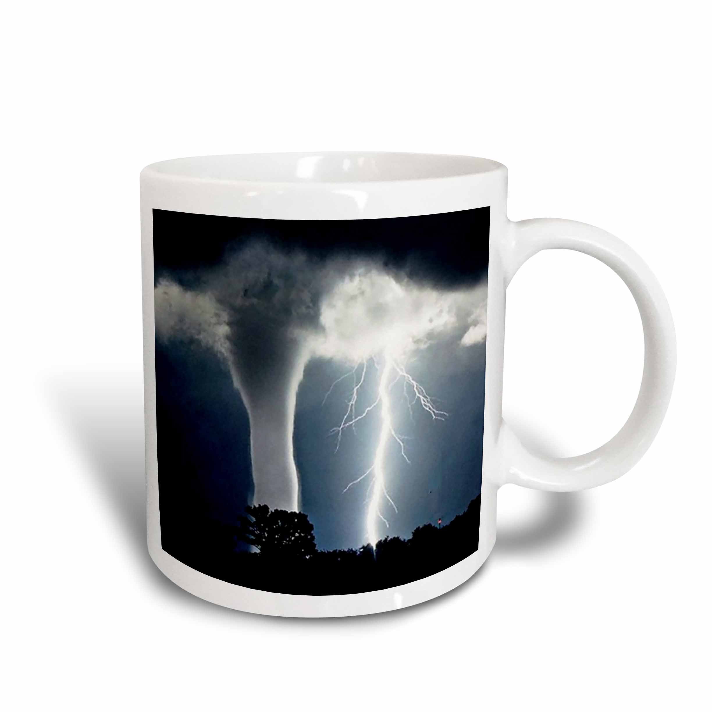 3D Tornado and Lightning Design Ceramic Coffee Mug - 11 oz Insulated Cup for Hot & Cold Drinks - Perfect for Home, Office, or Gift Giving