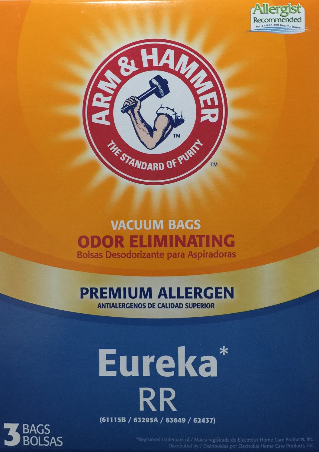 Premium Allergen Vacuum Bags for Dust Mites & Pet Hair - Eureka RR Vacuum Cleaner Replacement Bags (3-Pack) - Ideal for Allergy Sufferers & Pet Owners