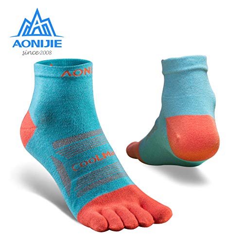 AONIJIE High Performance Running Toe Socks for Men & Women - Breathable Five Finger Athletic Socks for Marathon, Hiking & Workout - Fashionable Non-Slip Sports Socks