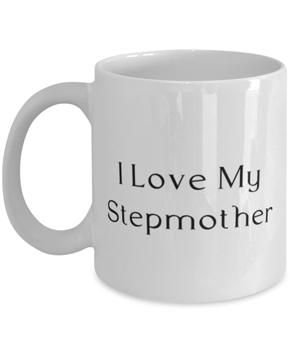 Unique 11oz & 15oz Stepmother Gift Mug - 'I Love My Stepmother' Ceramic Coffee Cup for Daughter to Mom - Perfect for Mother's Day, Birthday & Special Occasions