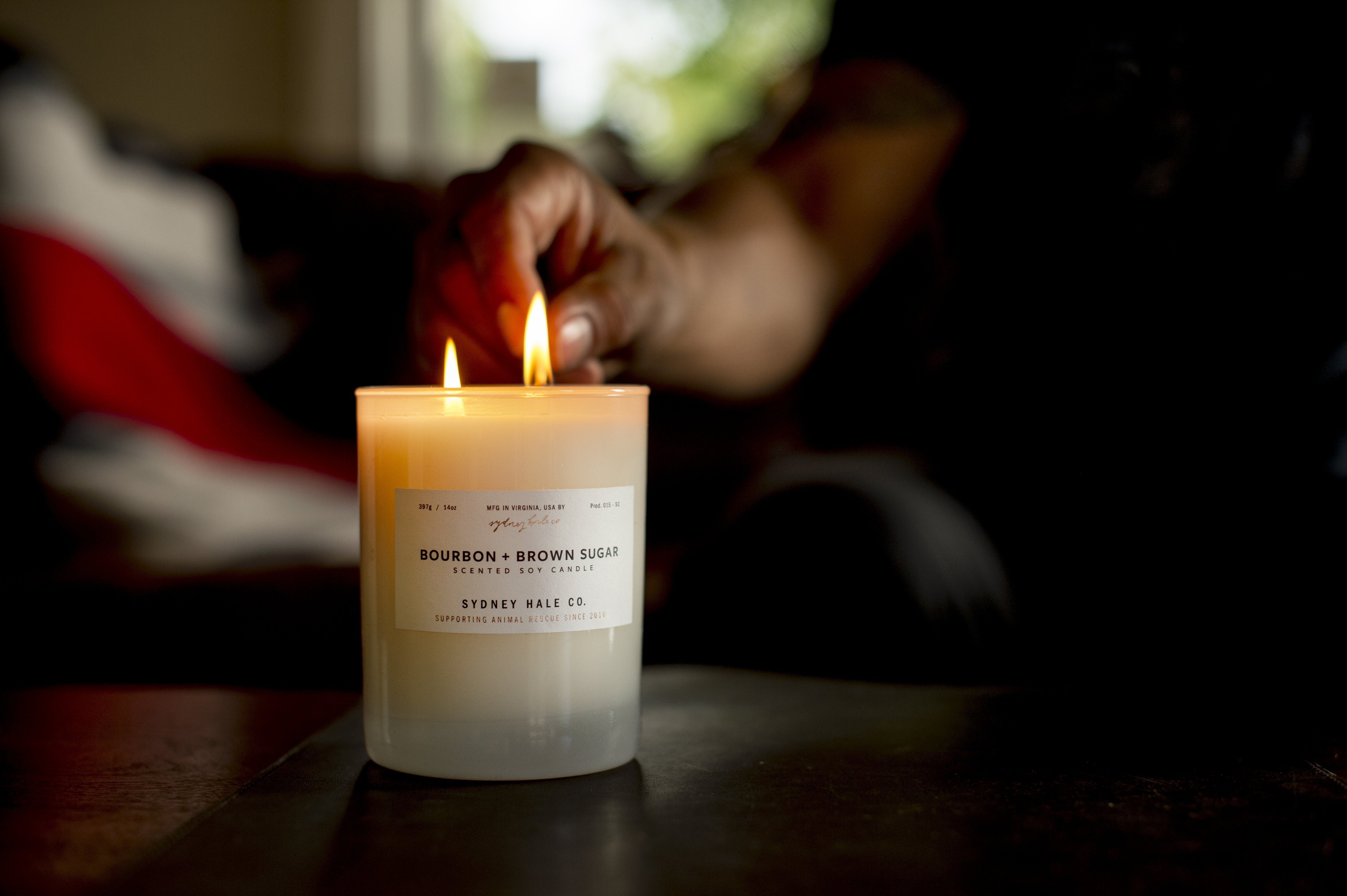 Premium Bourbon & Brown Sugar Scented Candle - Handmade Soy Wax Candle for Home, Office & Romantic Gifts - Long Lasting Aroma for Relaxation & Stress Relief