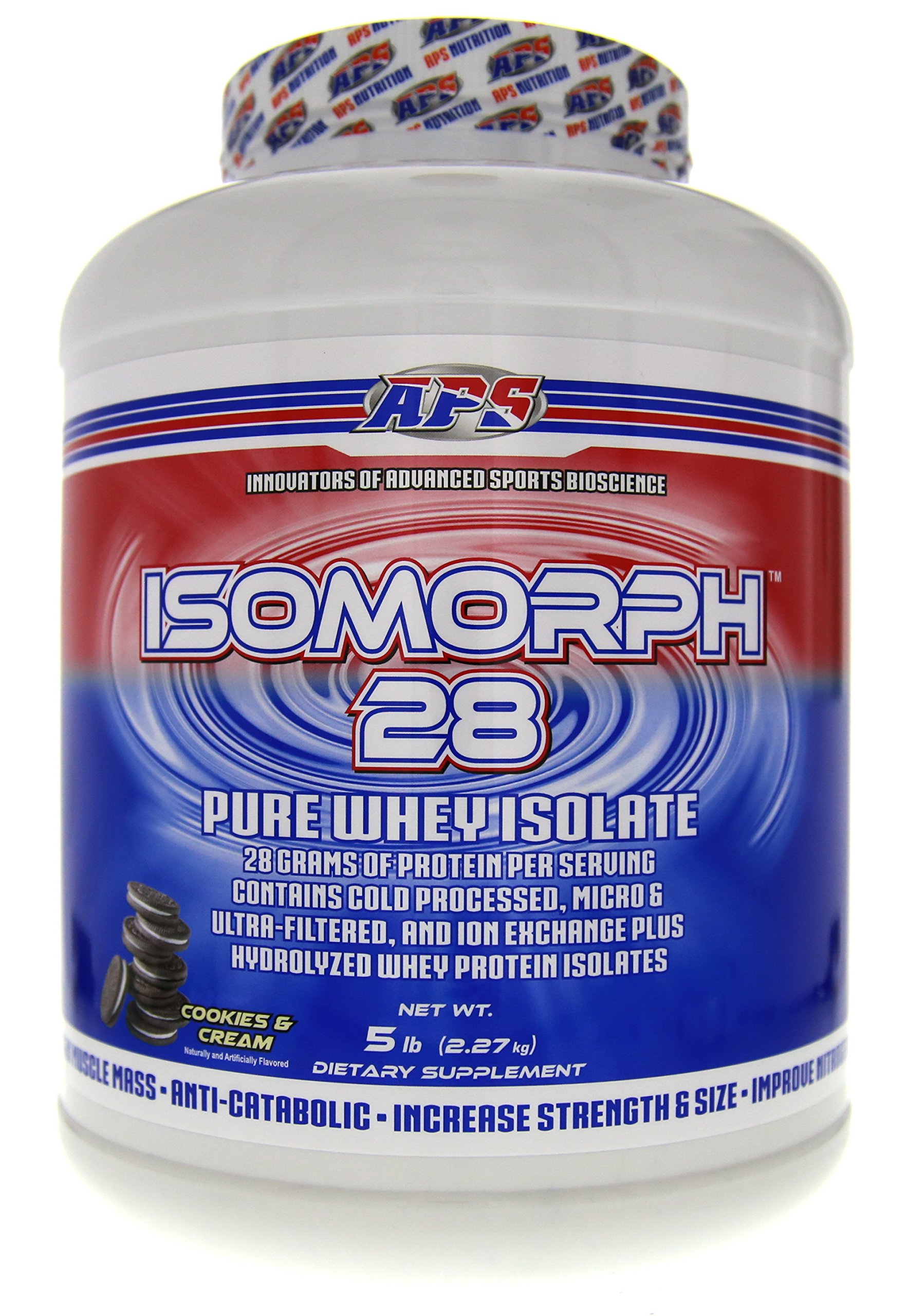 APS Nutrition Isomorph Whey Protein Isolate Powder - Ultra-Filtered 28g Protein per Serving, Cookies & Cream Flavor, 5lb (Pack of 1) - Post-Workout Recovery & Muscle Building Supplement for Athletes & Fitness Enthusiasts