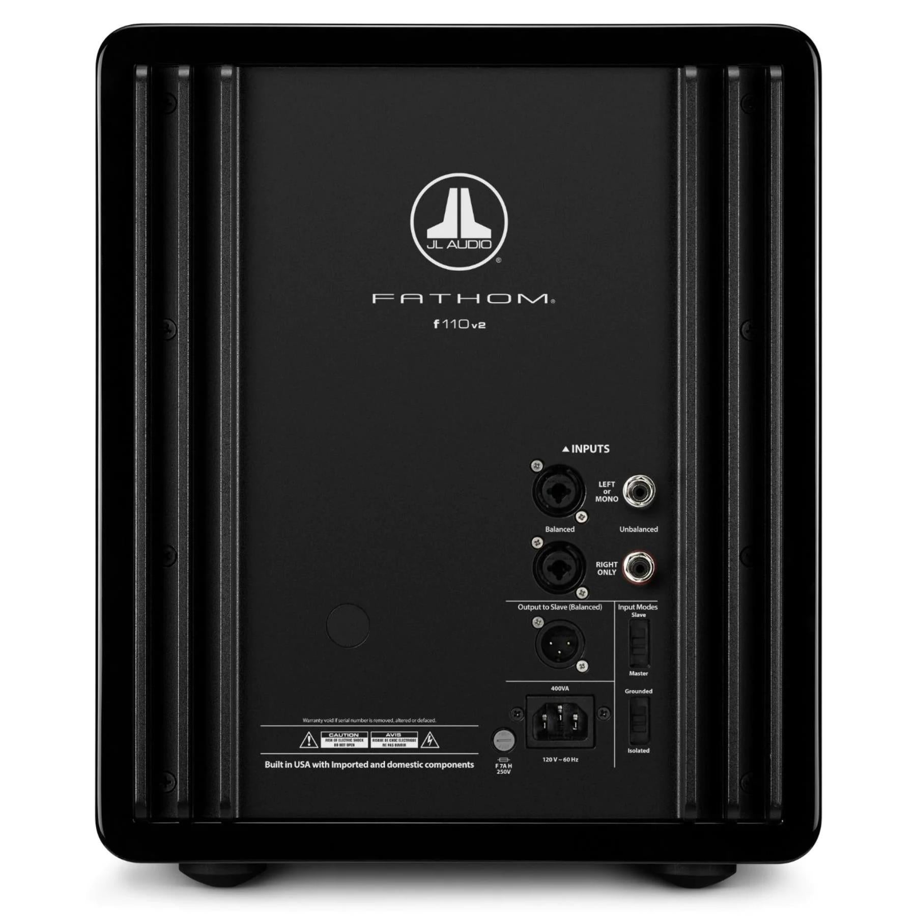 JL Audio Fathom f110v2 GLOSS 10-Inch Powered Subwoofer - High-Performance Home Theater & Car Audio Bass System for Movies, Music & Gaming