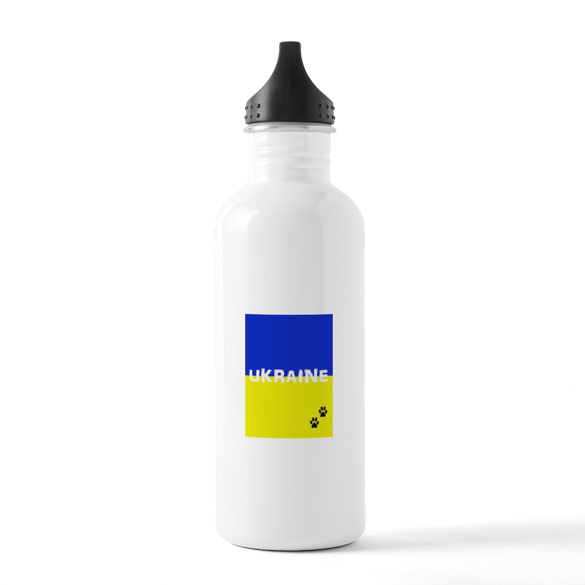 Ukraine Paws 1.0L (34 oz) Stainless Steel Water Bottle - Insulated Leakproof Travel & Gym Bottle for Outdoor Activities