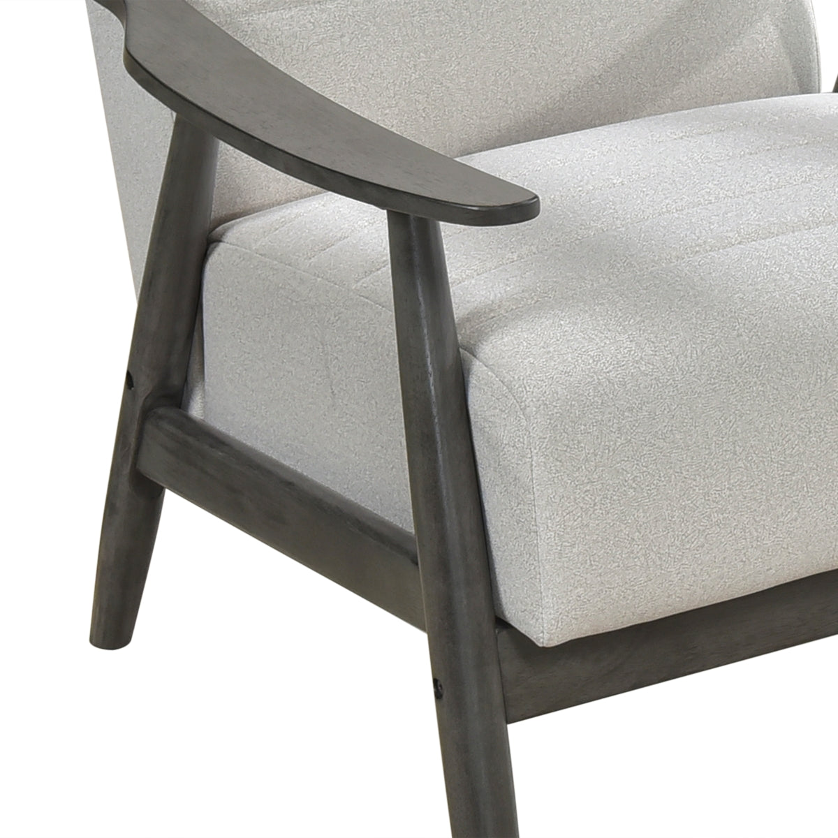 Greeley Pearl Hued Upholstered Wood Frame Chair - Elegant Living Room Seating for Home & Office Decor