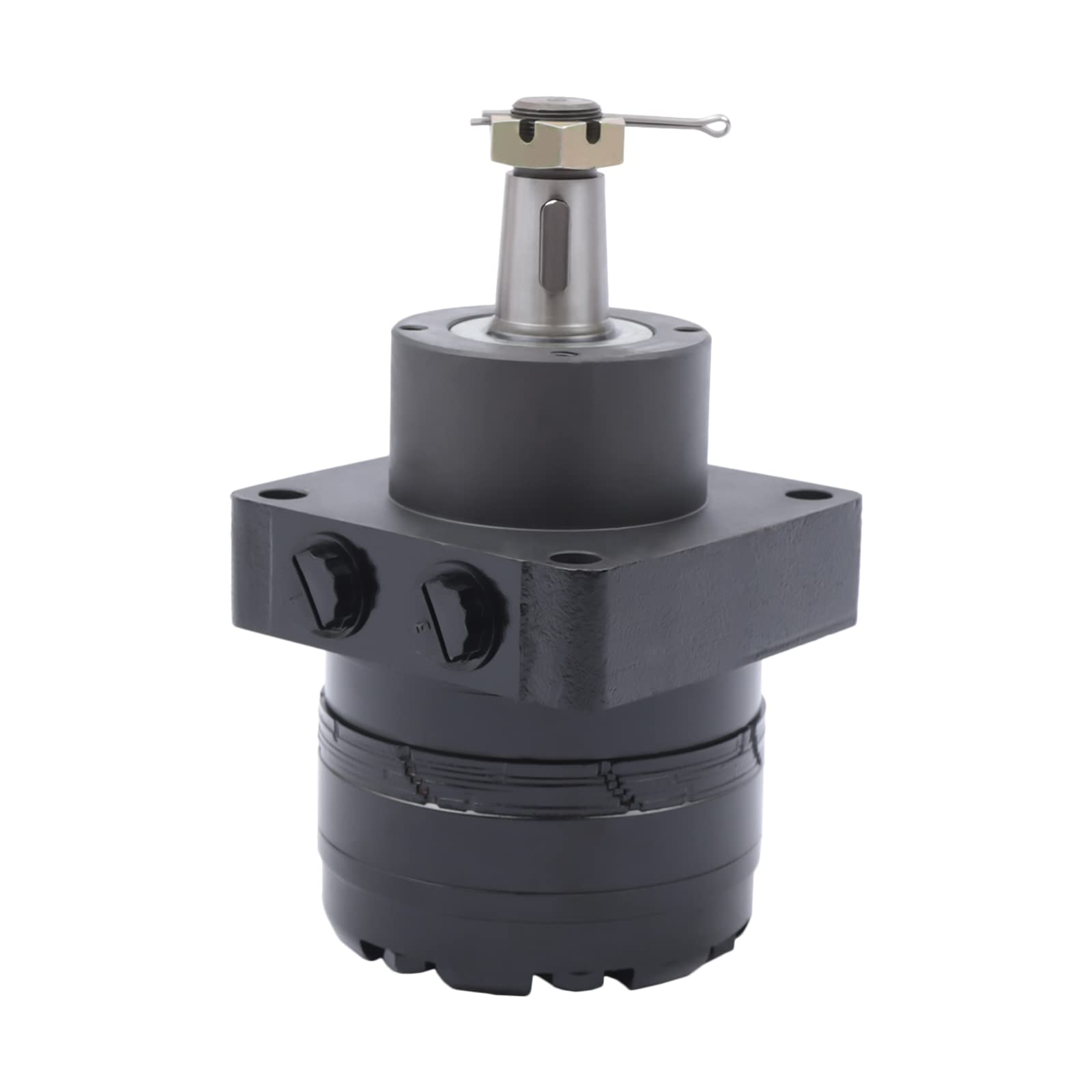 Heavy Duty Black Hydraulic Wheel Motor - Cast Iron Construction - Compatible with 737 757 777 797 7200 7400 8500 Aircraft - OEM TCA12678 TCA17739 Replacement Part - Ideal for Aircraft Maintenance & Repair Operations